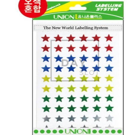 [트렌디프레소협력사]데이슬롯 5색혼합 별 스티커 데코스티커