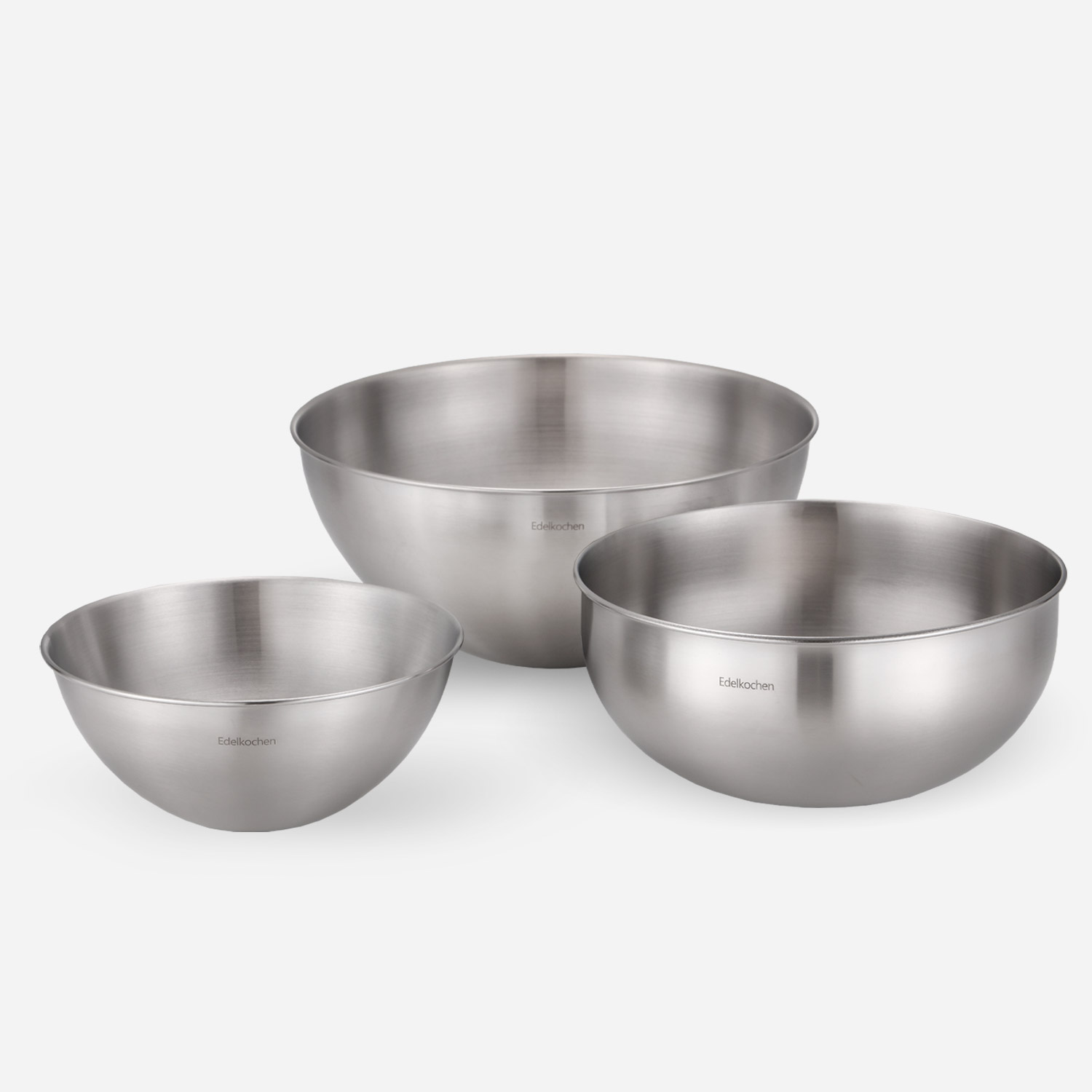 에델코첸 304 스텐 믹싱볼 스텐양푼 다라이 야채 채소 씻는볼 20cm (사틴) - 상품 이미지