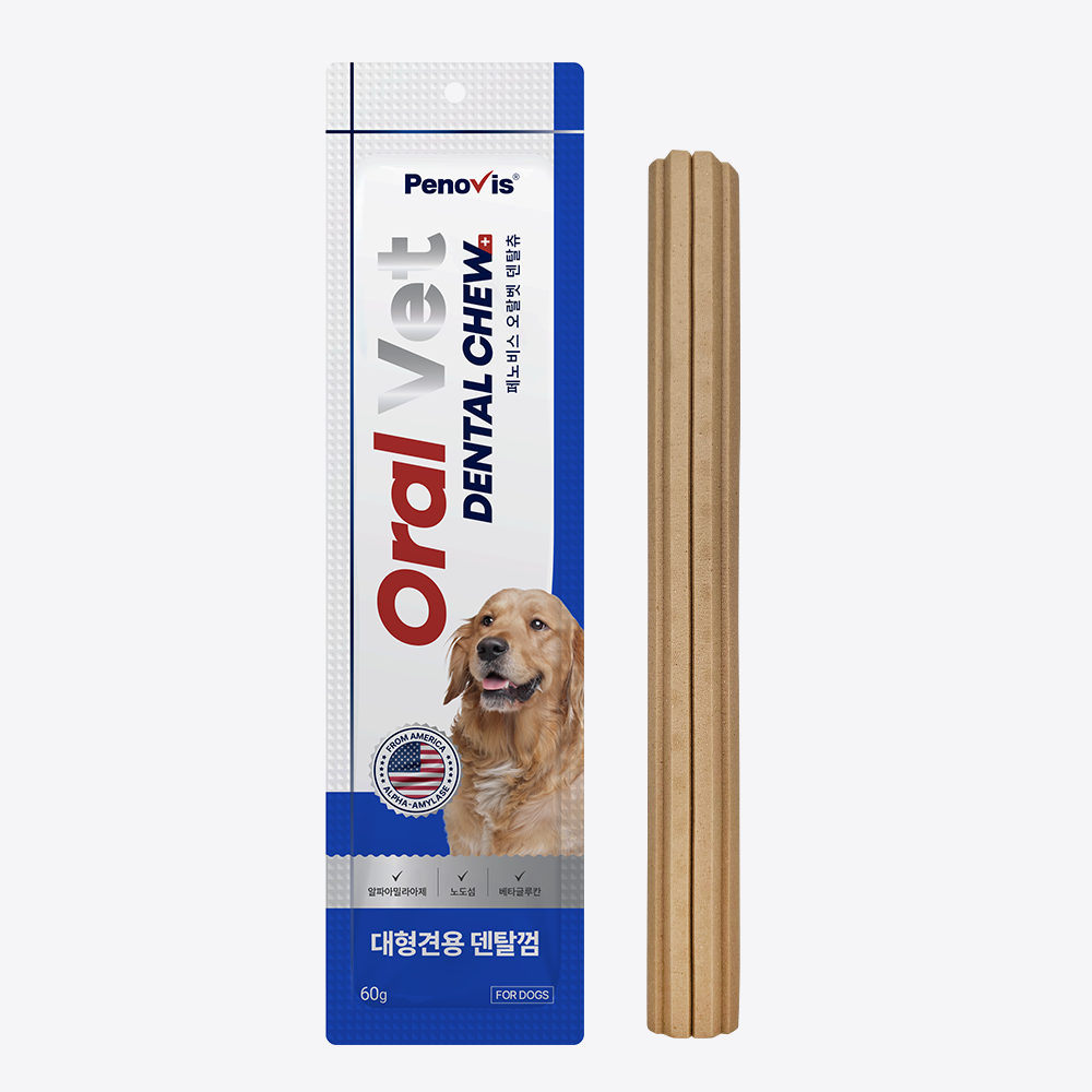 페노비스 강아지 껌 덴탈츄 치석제거 오랄벳 덴탈츄 대형견, 60g, 1개