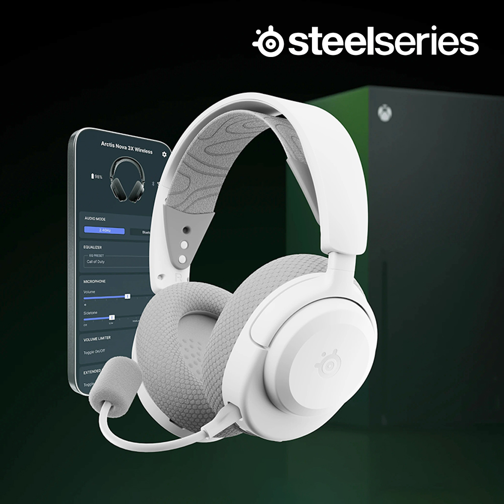 [국내정발] 스틸시리즈 노바3 초경량 무선 게이밍 헤드셋 X 화이트
