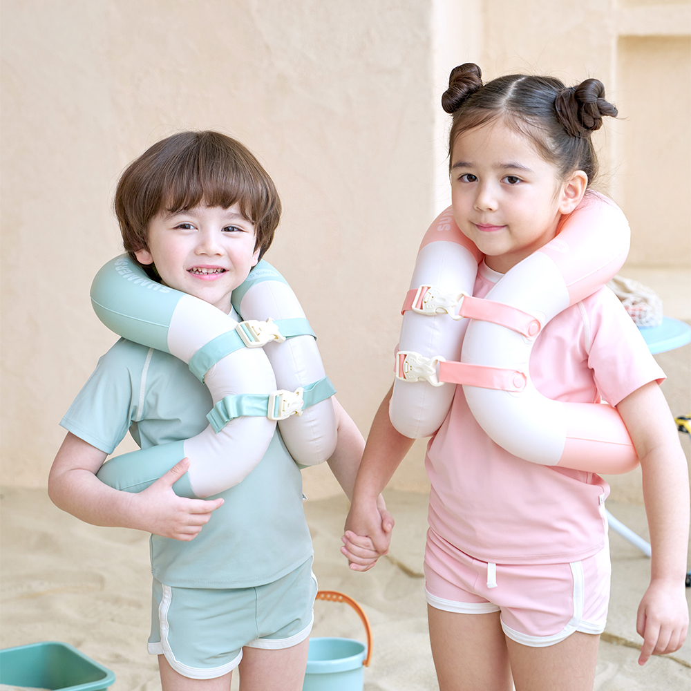 디웨이브 이중 잠금 어린이 구명조끼 부력 보조복 아동 유아 키즈 물놀이 넥튜브 50kg