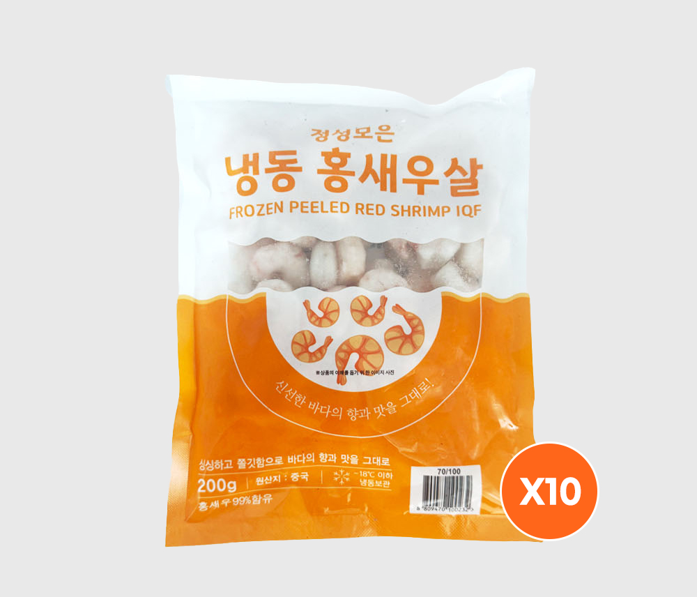 손질 홍새우살 8kg 냉동 깐 새우살 소포장 업소용 대용량 벌크 - 상세 이미지 4