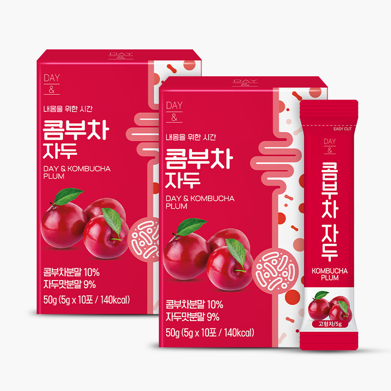 참앤들황토농원 데이앤 콤부차 자두맛 5g 자두, 10개입, 2개
