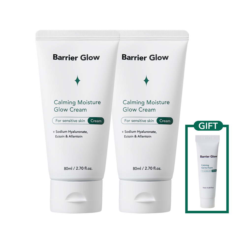 배리어글로우 속건조 물광 장벽 수분 주름개선 미백 보습 크림 80ml, 2개
