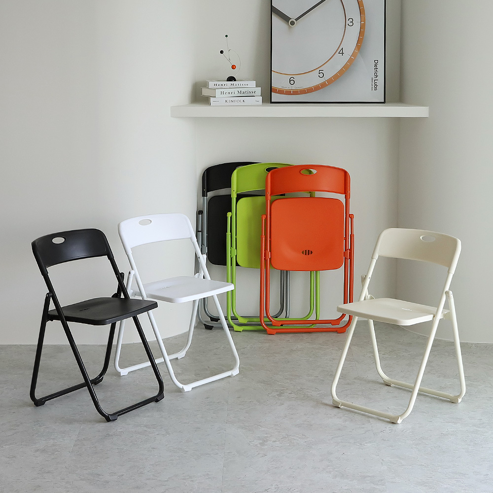 지엠퍼니처 제로 접이식의자 간이 교회 플라스틱 보조 등받이 폴딩 체어