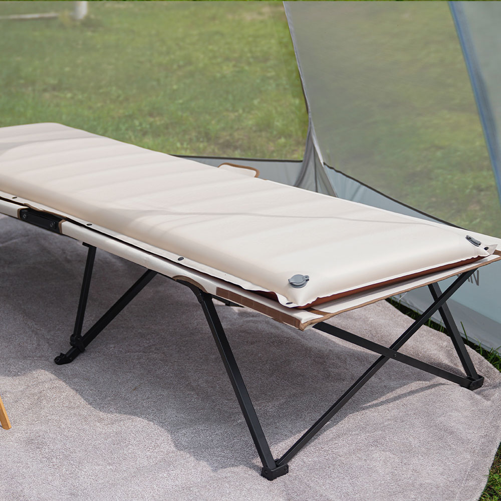 빈슨메시프 패턴 시그니처 자충매트 차박 매트리스 피크닉 캠핑 에어매트 싱글, 8cm, 샌드