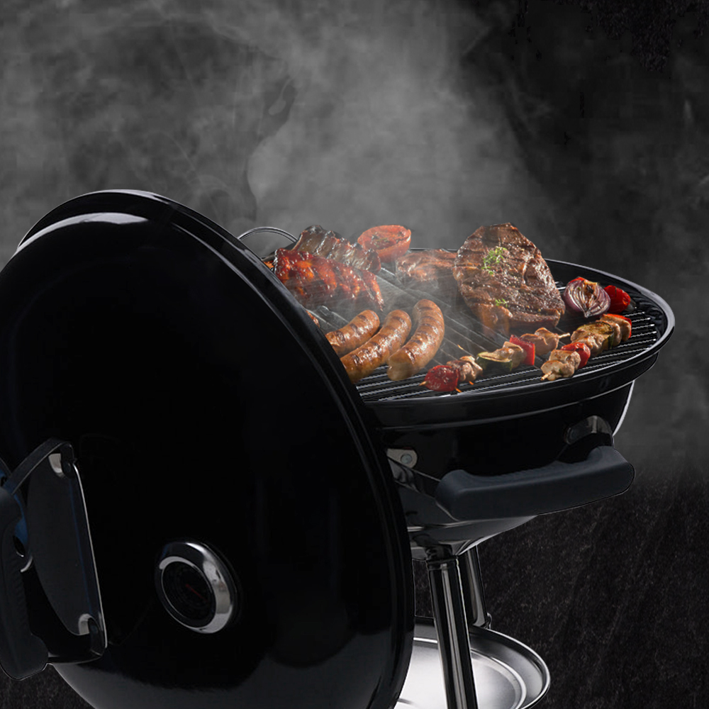 꾸버스 하이엔드 바베큐그릴 훈제 훈연 직화 숯불 화로 야외 원형 캠핑 3중코팅 화로대 43