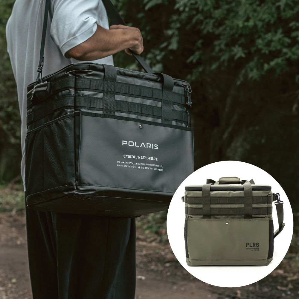 폴라리스 C1 소프트 쿨러 캠핑 보냉 백 아이스 박스 피크닉 가방 32L 카키