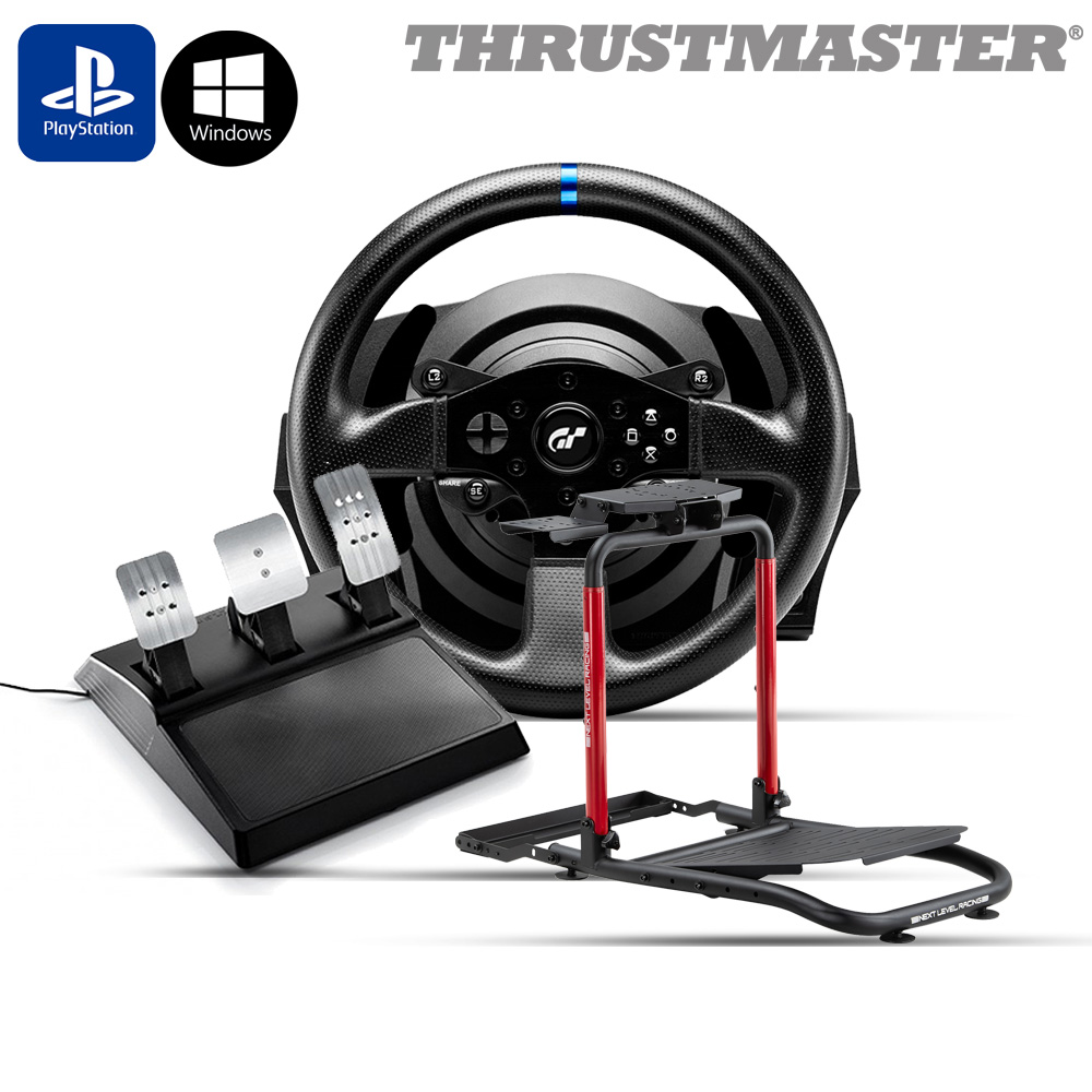 트러스트마스터 T300RS GT 레이싱휠(PS5/PC), 레이싱스텐드S040 세트 - 상품 이미지