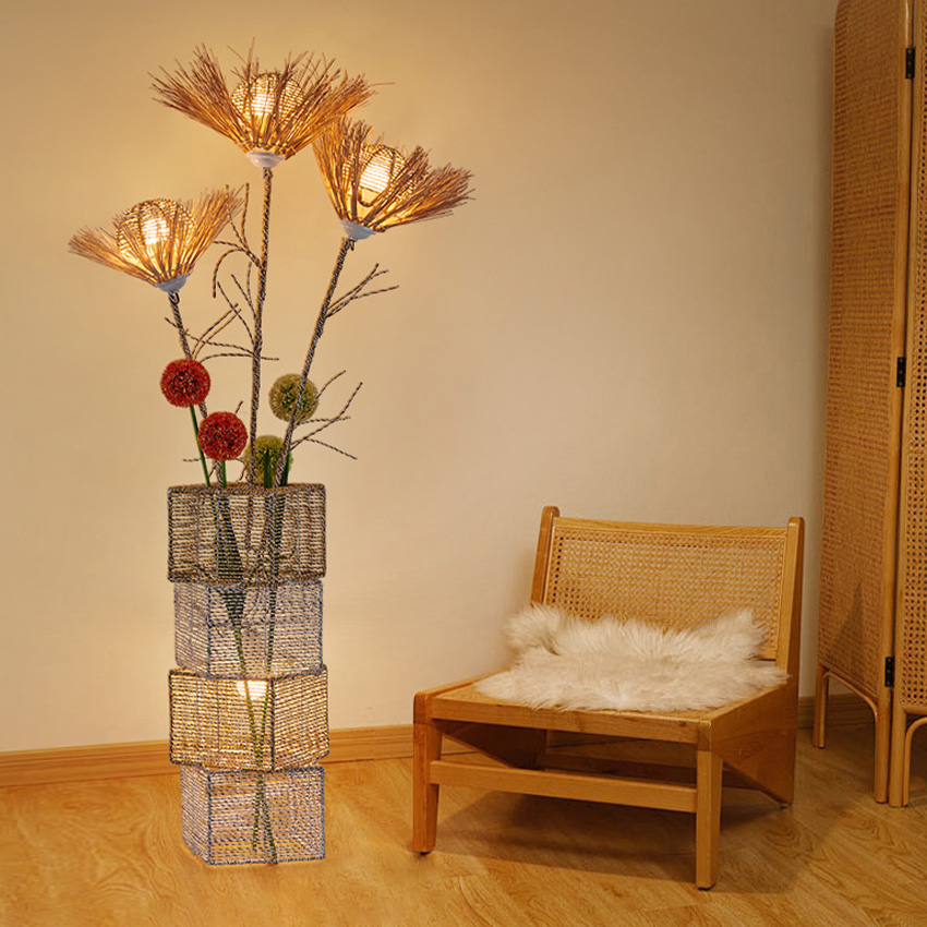 플로라 위빙 인테리어 거실스탠드 장스탠드 조명 Flora Weaving Lamp - 상세 이미지 3