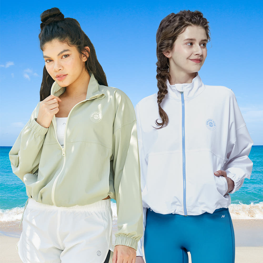 래쉬가드 여성 크롭 집업 수영복 체형커버 오버핏 비치웨어 빅사이즈 루즈핏 에어라이트