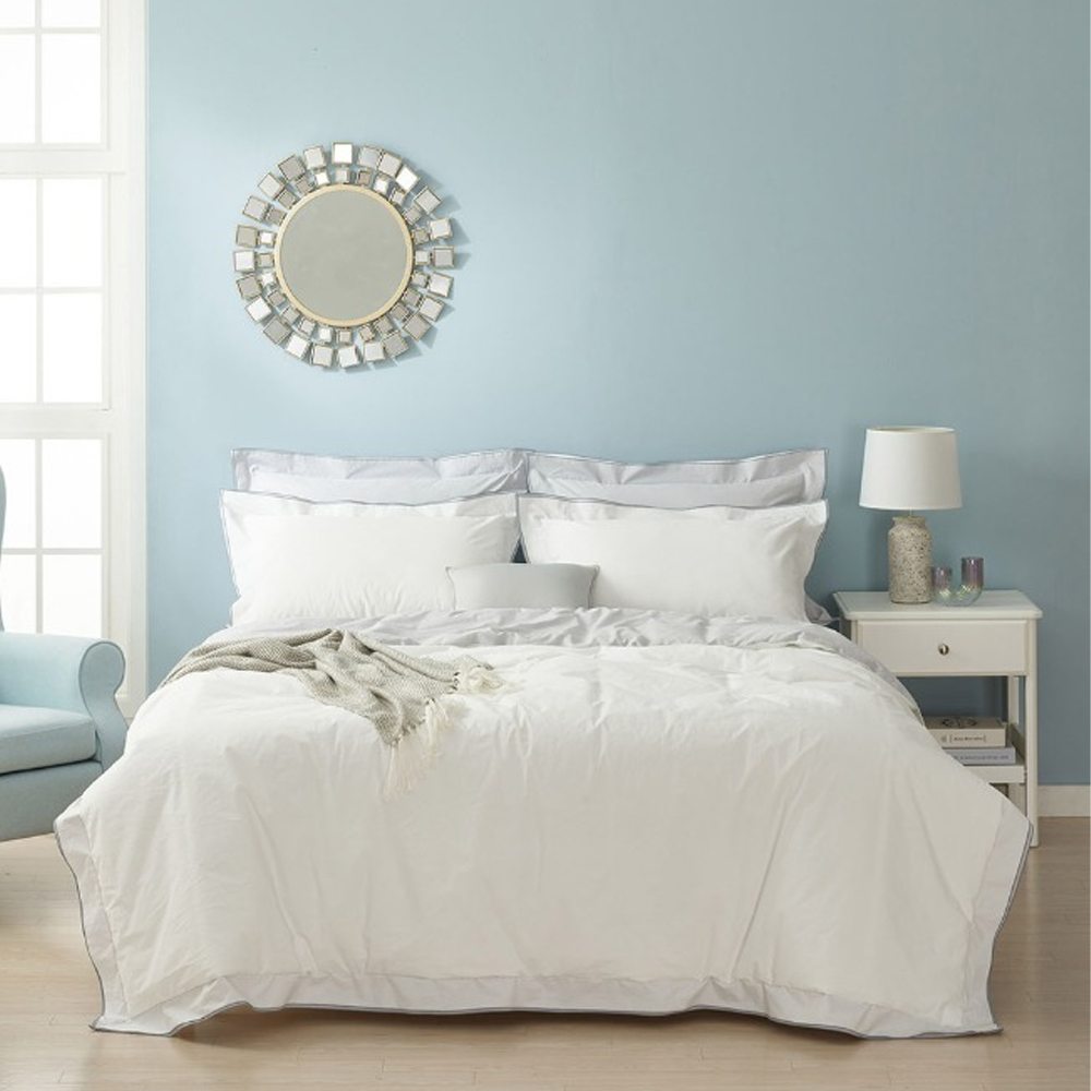 레노마홈 라프니2 고밀도면 바이오워싱 화이트 먼지없는 알러지케어 호텔이불 Ss