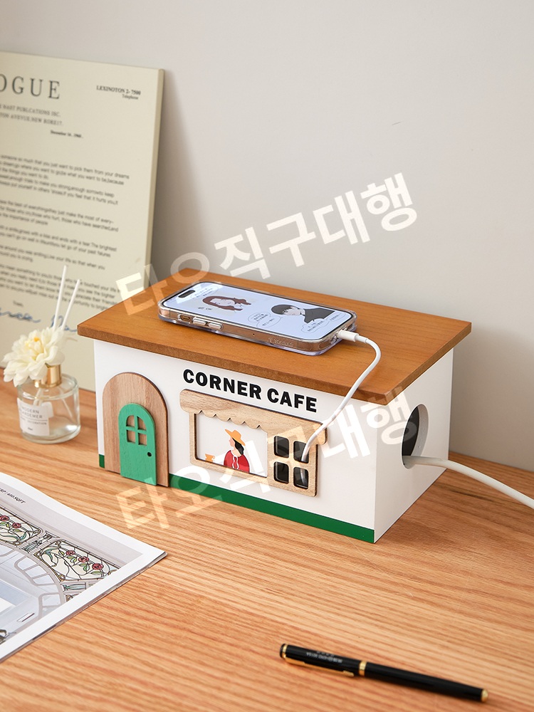멀티탭가리개 덮개 케이스 선정리 케이블 전선 보관함 박스 커버 멀티탭정리함 - 상세 이미지 2