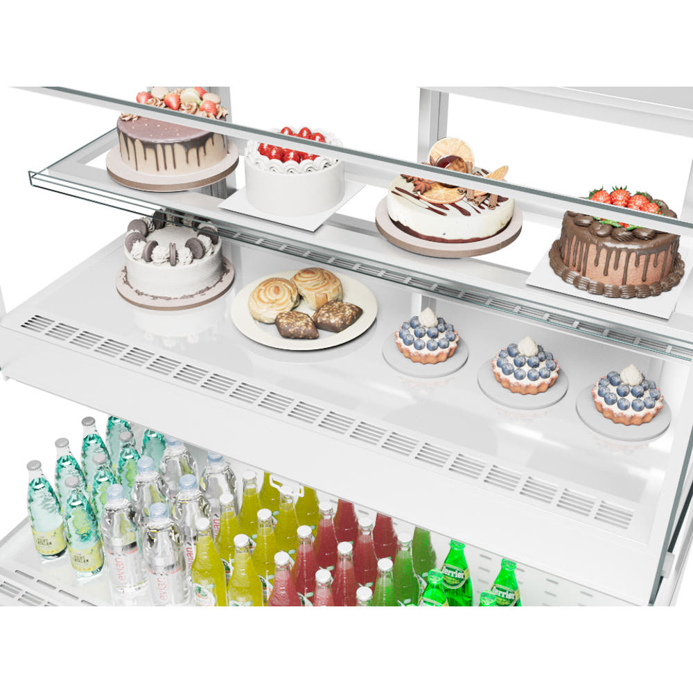 콤비형 제과쇼케이스 2단 카페 베이커리 케이크 음료 냉장쇼케이스 1800 : 신일N위시웨이