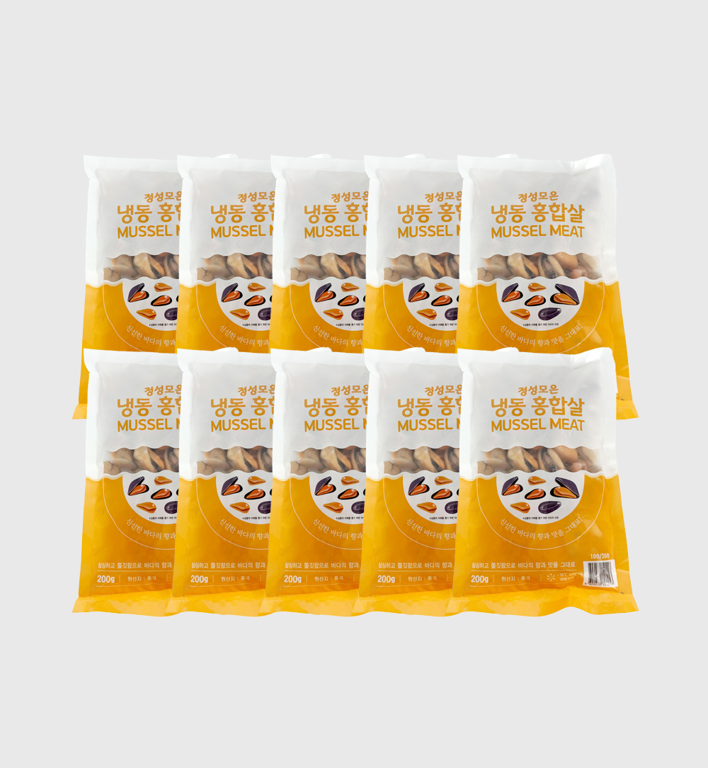 냉동 홍합살 2kg 자숙 세척 손질 깐홍합 업소용 식당용 벌크 - 상세 이미지 3
