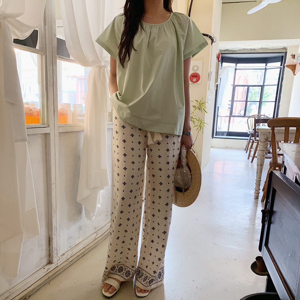 나탈리나 밴딩 와이드 팬츠 - 상세 이미지 2