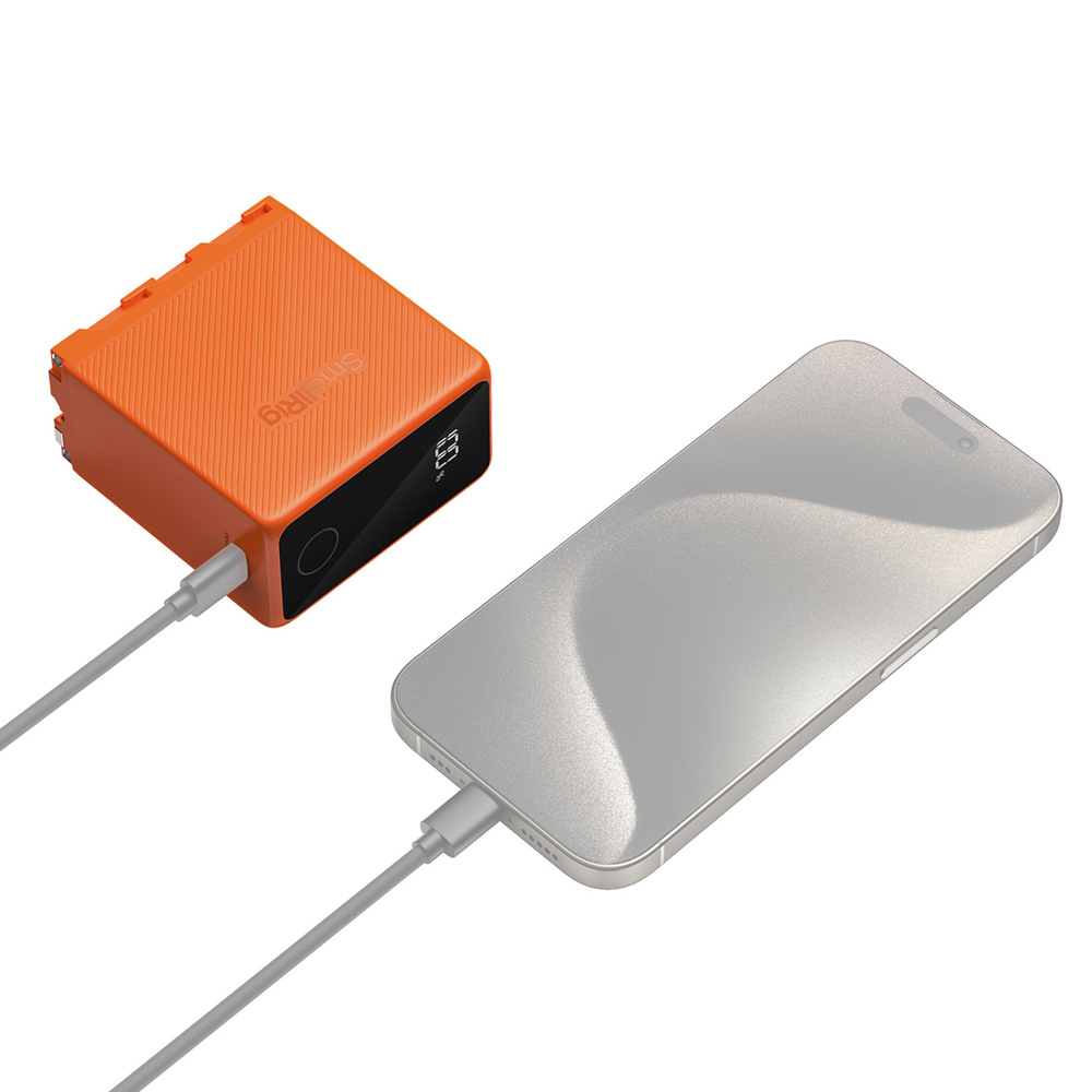 스몰리그 4576 NP-F970 USB-C 충전식 배터리 오렌지 - 상세 이미지 5
