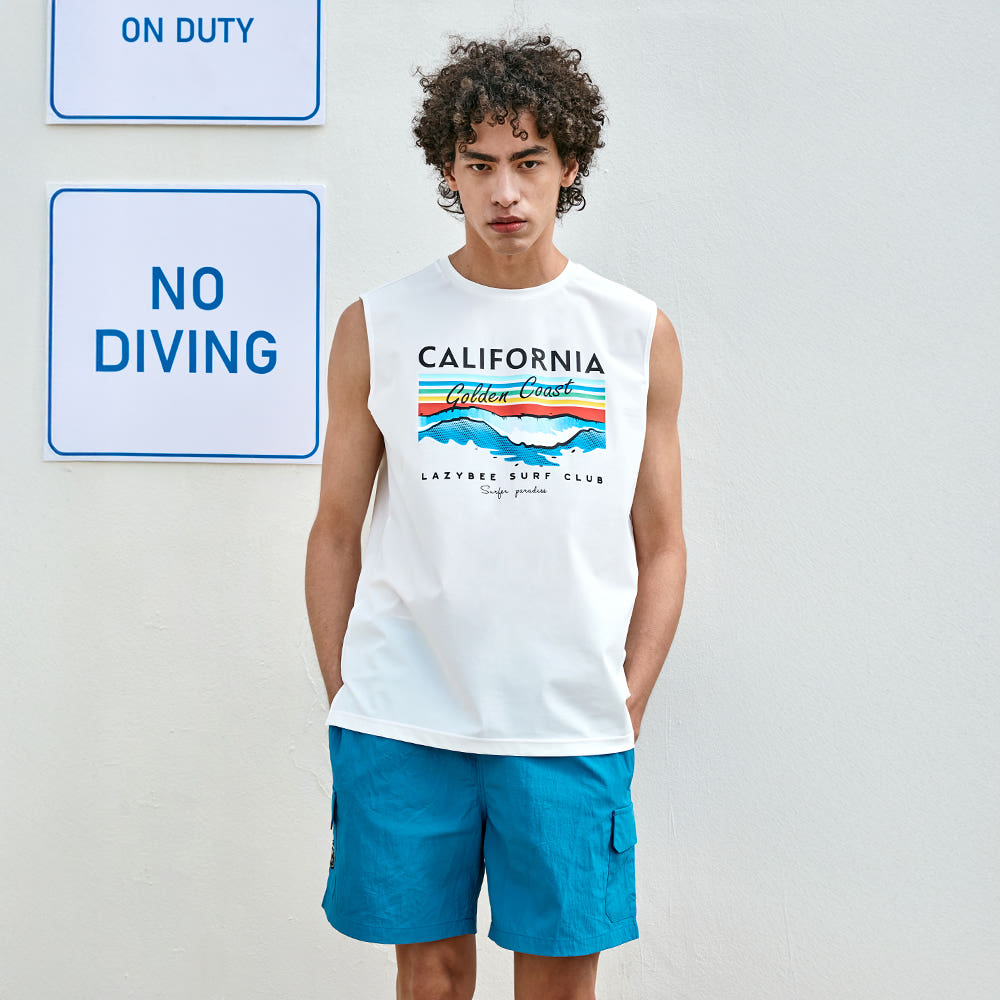 남자 루즈핏 래쉬가드 수영복 세트 비치웨어 빅사이즈 나시 슬리브리스