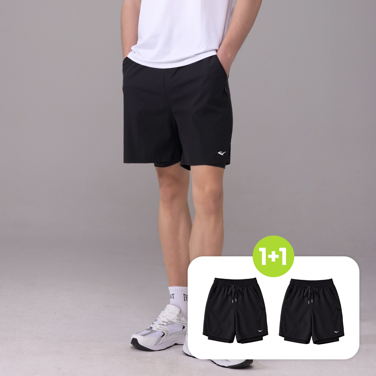 1+1 에버라스트 남자 숏 워터 레깅스 반바지 보드숏