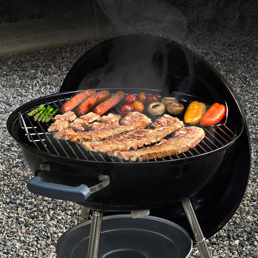 꾸버스 하이엔드 바베큐그릴 훈제 훈연 직화 숯불 화로 야외 원형 캠핑 3중코팅 화로대 43