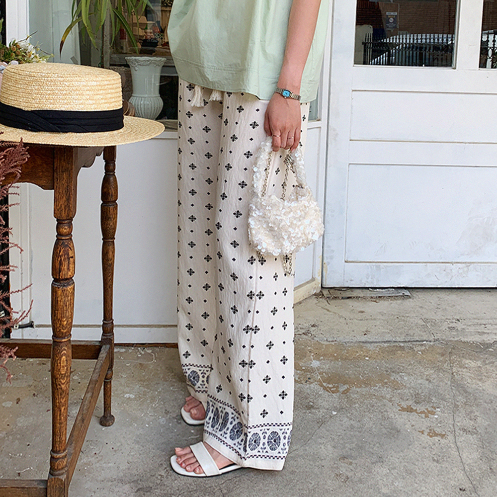 나탈리나 밴딩 와이드 팬츠 - 상세 이미지 3