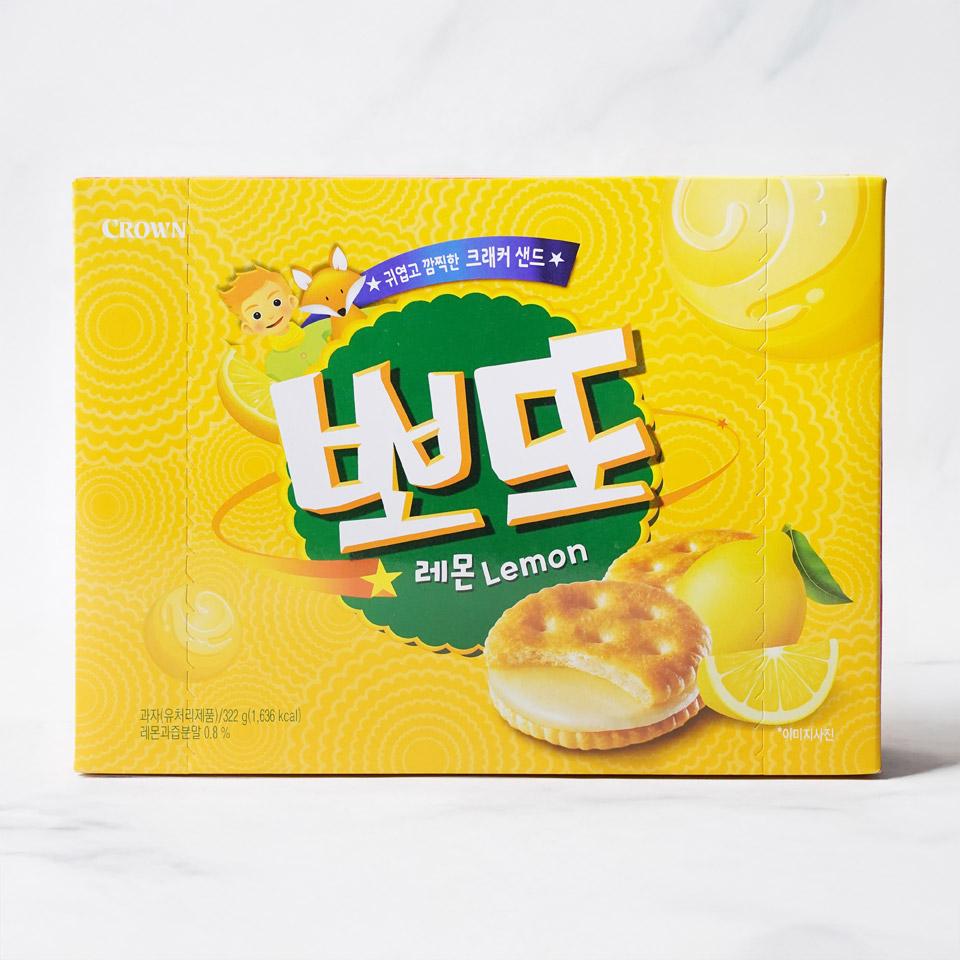 메가마트 크라운 뽀또 레몬 크래커 322g - 상품 이미지
