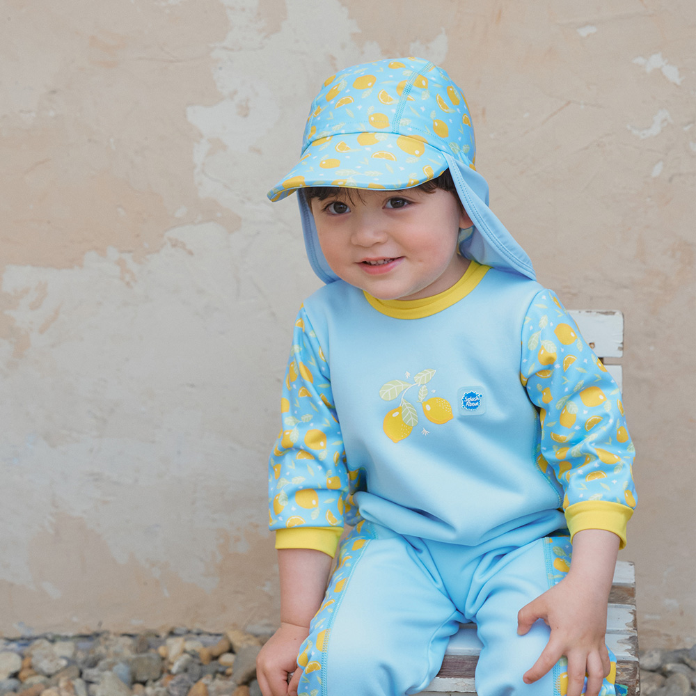 스플래쉬어바웃 웜인원 웻슈트 레몬스 4계절 체온보호 유아웻슈트 기모 아기수영복