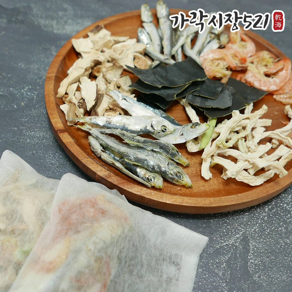국산 표고멸치 다시팩 160g(10팩) 해물 육수팩 국물팩 천연조미료 - 메인 이미지