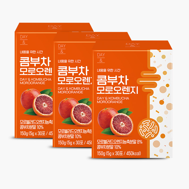 [3+1] 참앤들황토농원 데이앤 콤부차 모로오렌지맛 5g 모로오렌지30개입, 30개입, 3개 - 상품 이미지