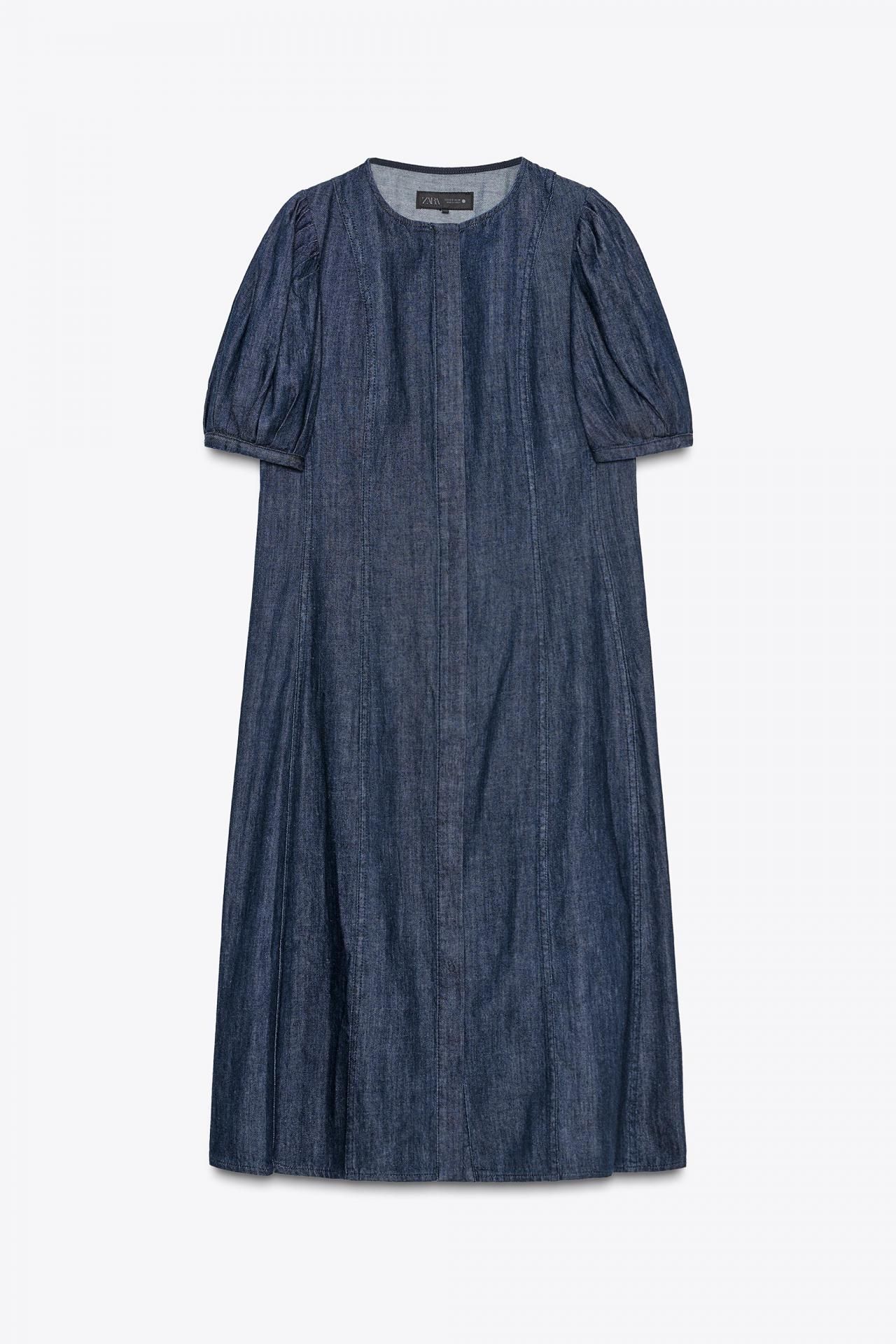 자라 데님 미디 원피스 5216/240 BLUE
