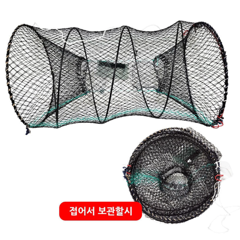 씨타임 고급형 바다 장어 문어 도루묵 원형 물고기 원터치 어망 통발 - 상품 이미지