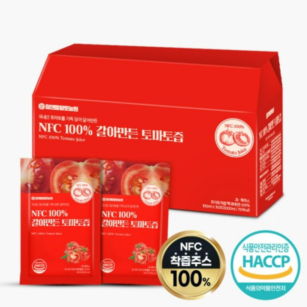 NFC 갈아만든 토마토즙 생 통째로 갈아만든 쥬스 원액 생토마토 주스 30포, 2개 - 상세 이미지 5