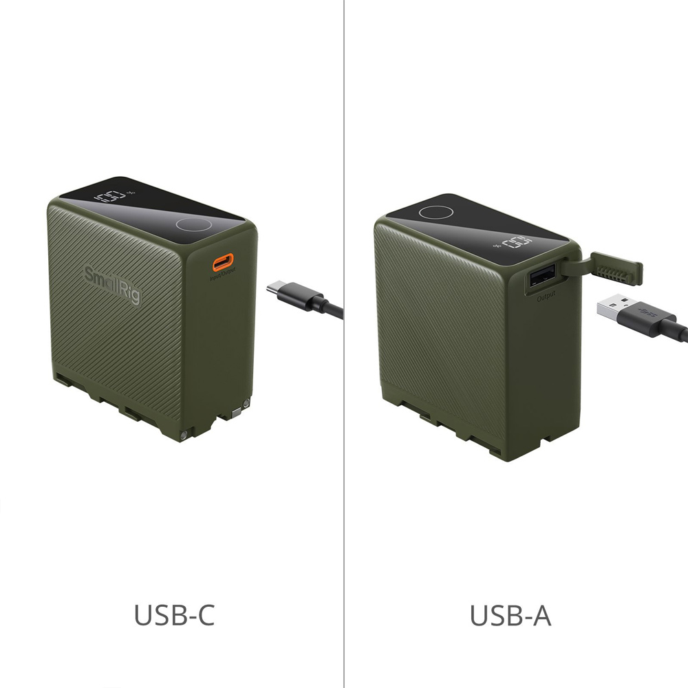 스몰리그 4577 NP-F970 USB-C 충전식 배터리 그린 이미지 6
