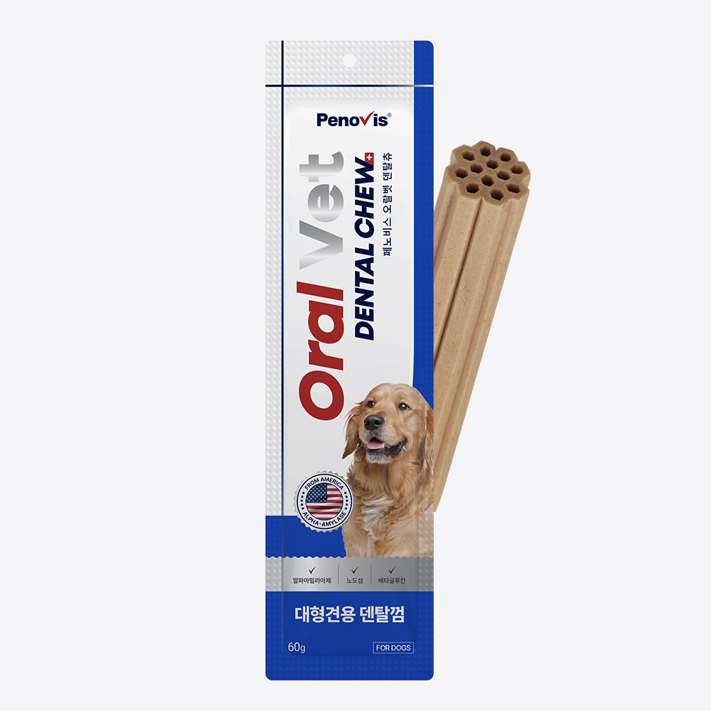 페노비스 강아지 껌 덴탈츄 치석제거 오랄벳 덴탈츄 대형견, 60g, 1개