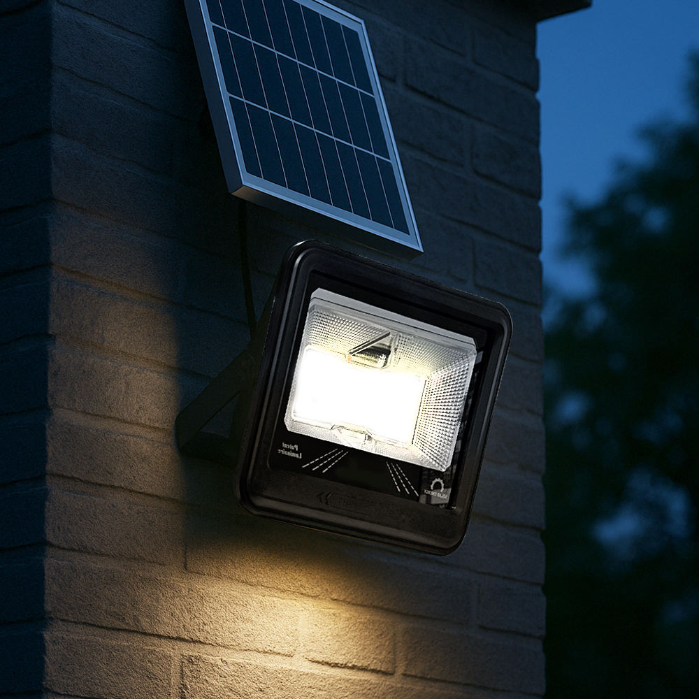 태양광 투광등 태양열 가로등 LED 벽등 조명 전구 전등 3색 경관조명 100W 이미지 4