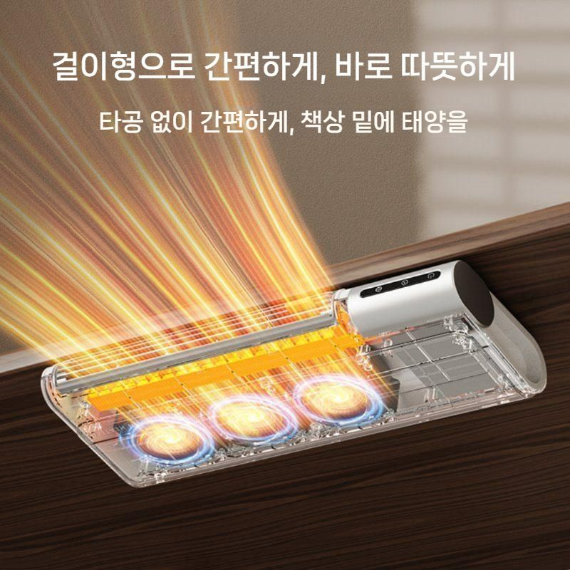 미니 벽걸이 온풍기가정용 사무실 책상 저소음 히터벽걸이+탁상 겸용 미니 히터저소음 온풍기 - 상세 이미지 3