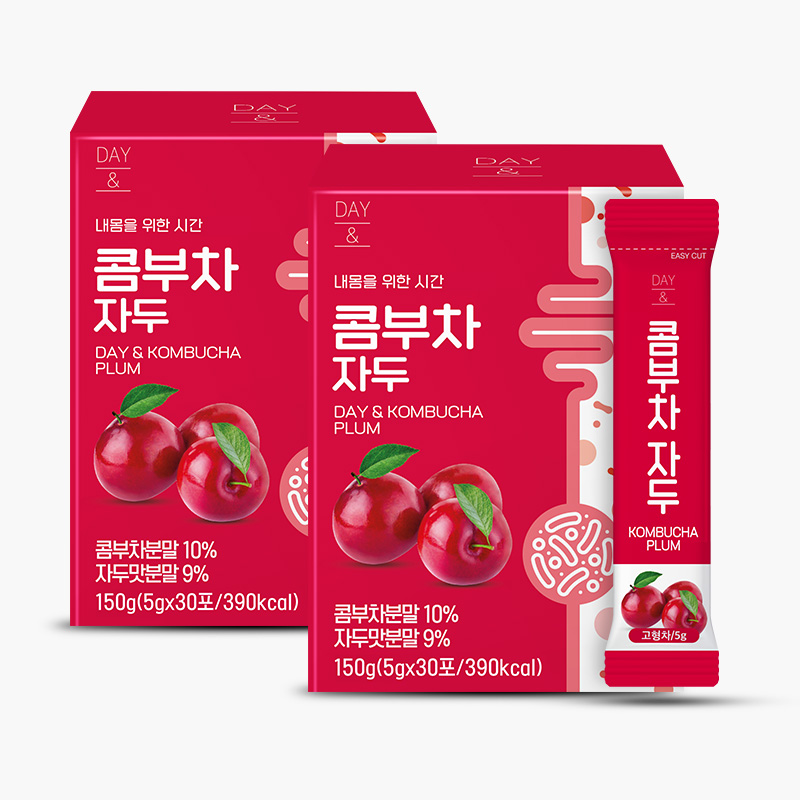 참앤들황토농원 데이앤 콤부차 자두맛 5g 자두30개입, 30개입, 2개 - 상품 이미지