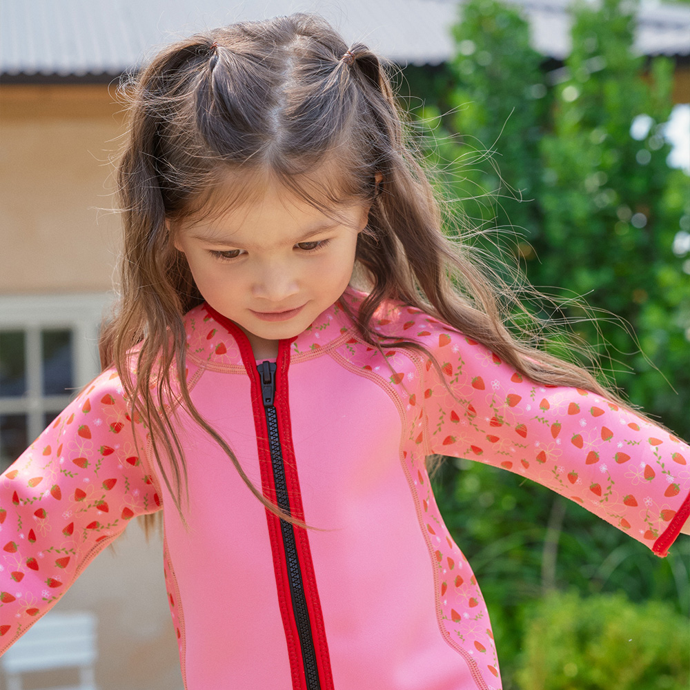 스플래쉬어바웃 쇼티 웻슈트 스트로베리필드 4계절 체온보호 어린이웻슈트 키즈수영복