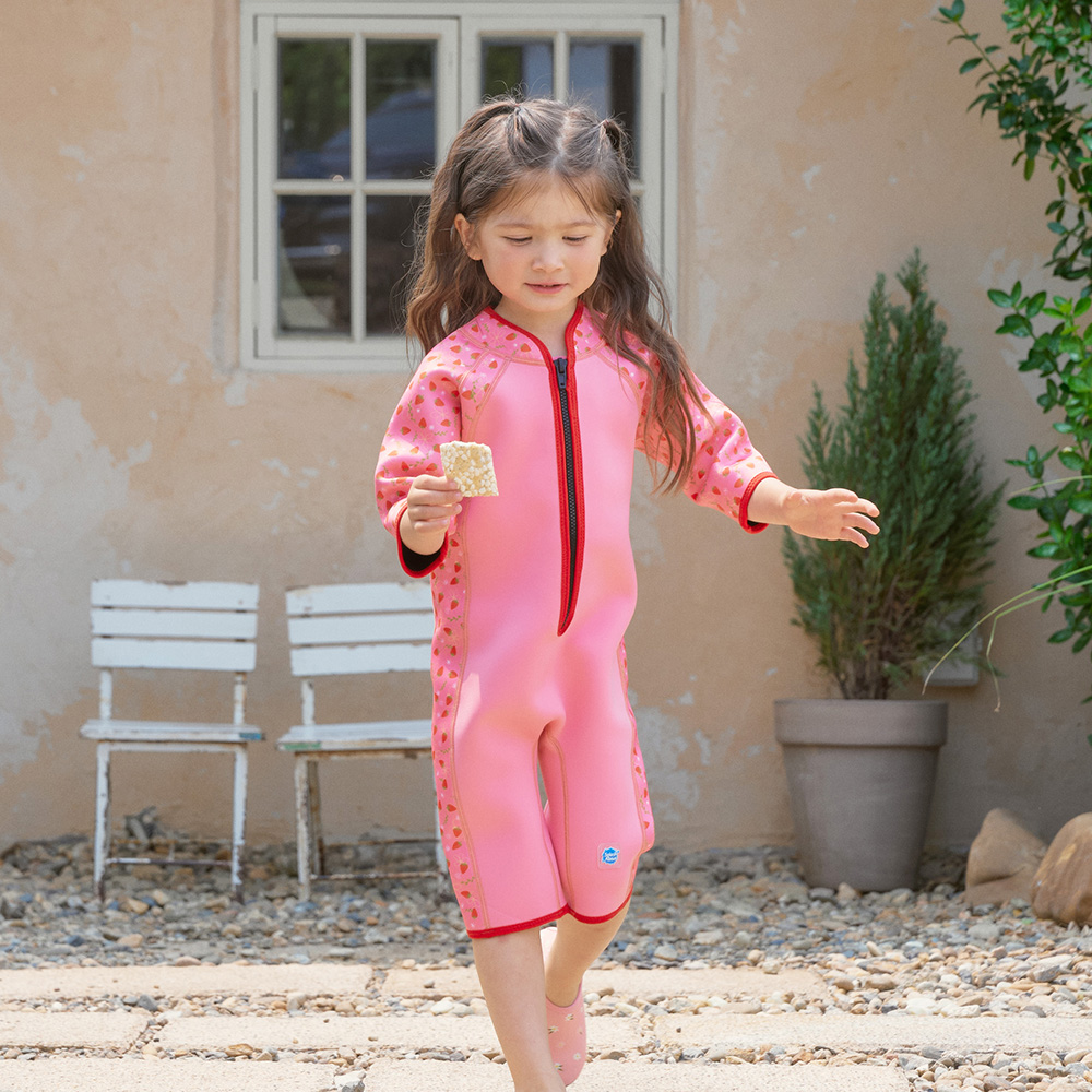 스플래쉬어바웃 쇼티 웻슈트 스트로베리필드 4계절 체온보호 어린이웻슈트 키즈수영복