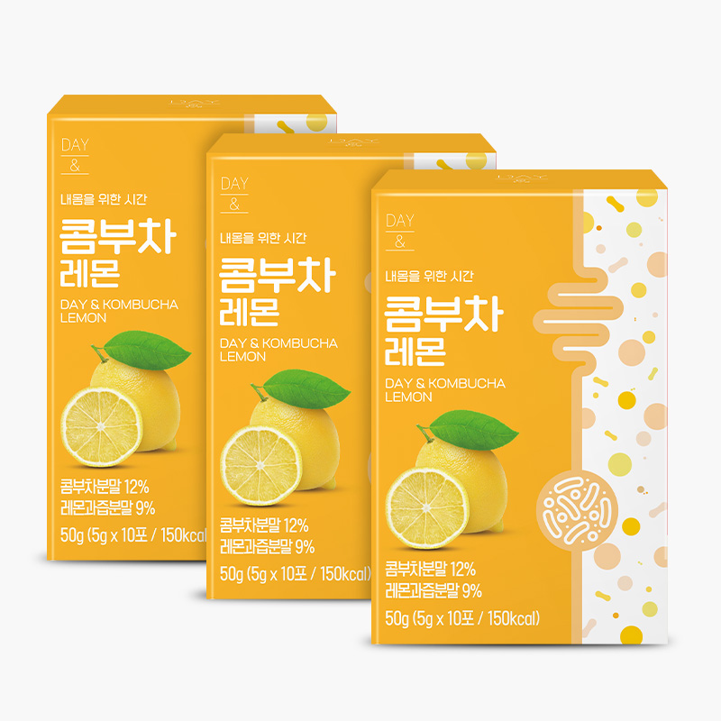 [3+1] 참앤들황토농원 데이앤 콤부차 레몬맛 5g 레몬, 10개입, 3개