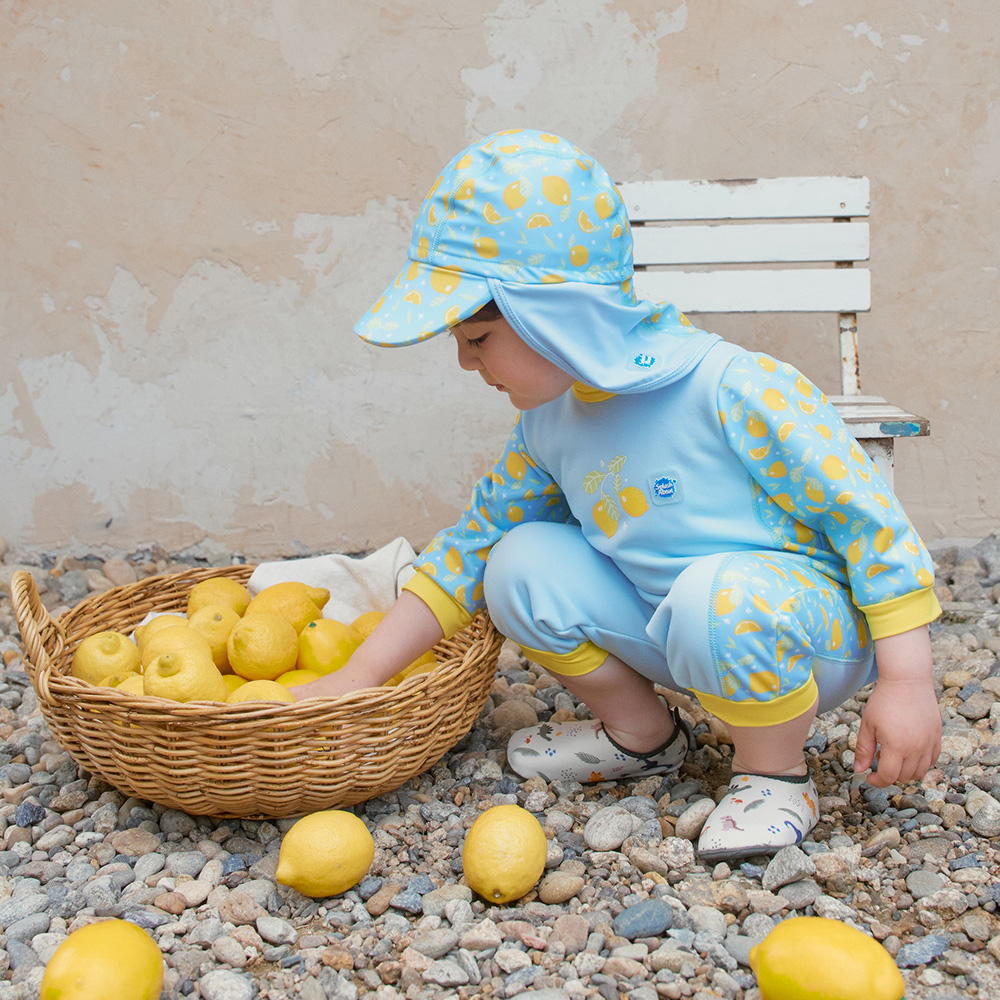 스플래쉬어바웃 웜인원 웻슈트 레몬스 4계절 체온보호 유아웻슈트 기모 아기수영복