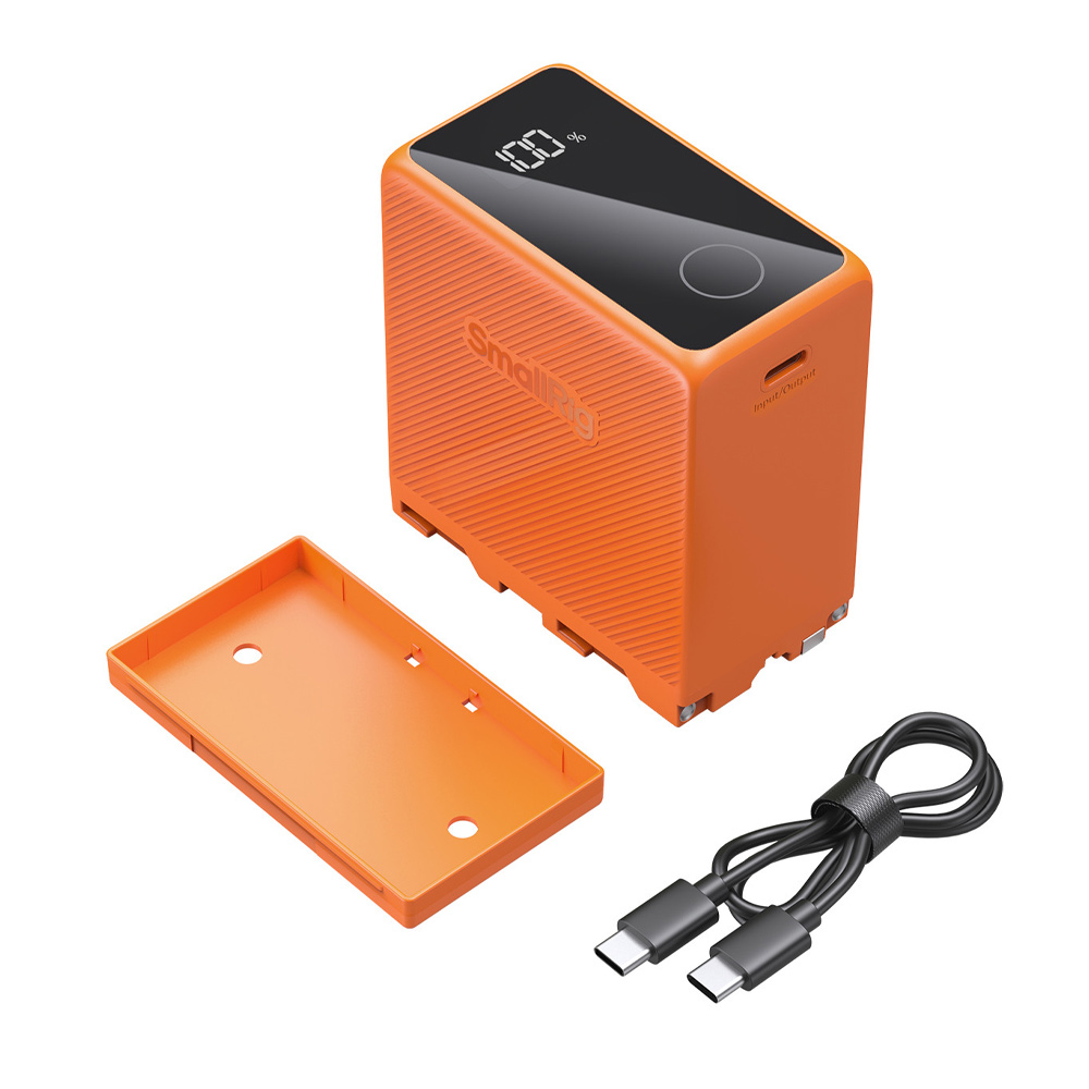 스몰리그 4576 NP-F970 USB-C 충전식 배터리 오렌지 이미지 7