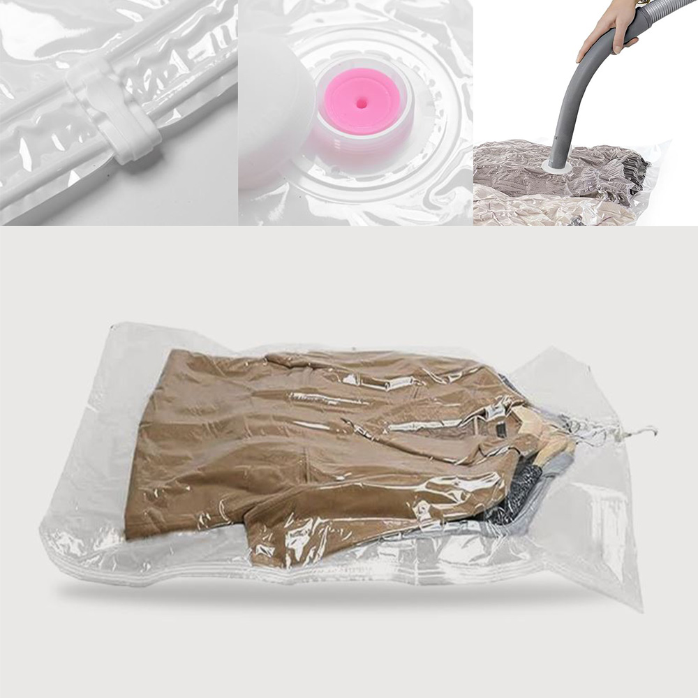 간편 옷걸이형 압축팩 3개입 자켓 패딩 코트 보관용