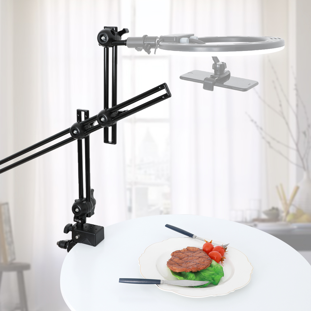 수직 촬영 항공샷 거치대 유튜브 탑뷰 촬영용 탁상용 핸드폰 자바라 스탠드