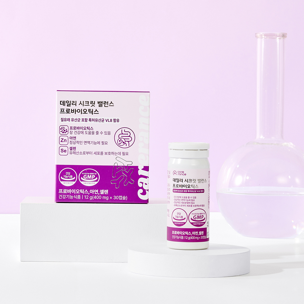 케어란스 데일리 시크릿 밸런스 프로바이오틱스 질 유래 유산균 400mg 30정, 3개 - 상세 이미지 2