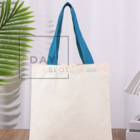 데이슬롯 커스텀 무지에코백 스카이 35x40cm 캔버스에코백