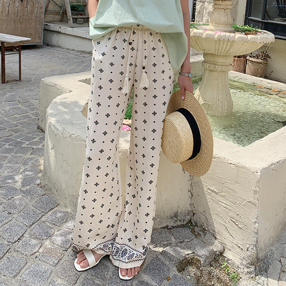 나탈리나 밴딩 와이드 팬츠 - 상세 이미지 4