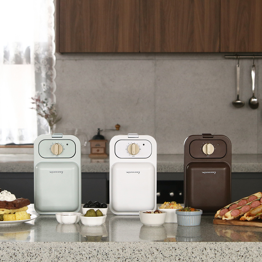 라쿠진 와플메이커 샌드위치기계 와플기 와플기기 크로플메이커 LCZ1072