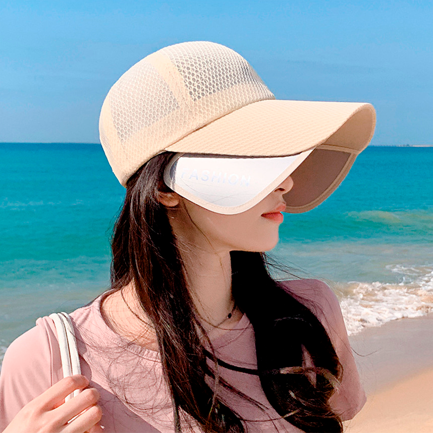 썬바이저 메쉬 날개 볼캡 썬캡 여름 모자 야구 스포츠 골프 바캉스 자외선차단 버킷햇 - 상세 이미지 4
