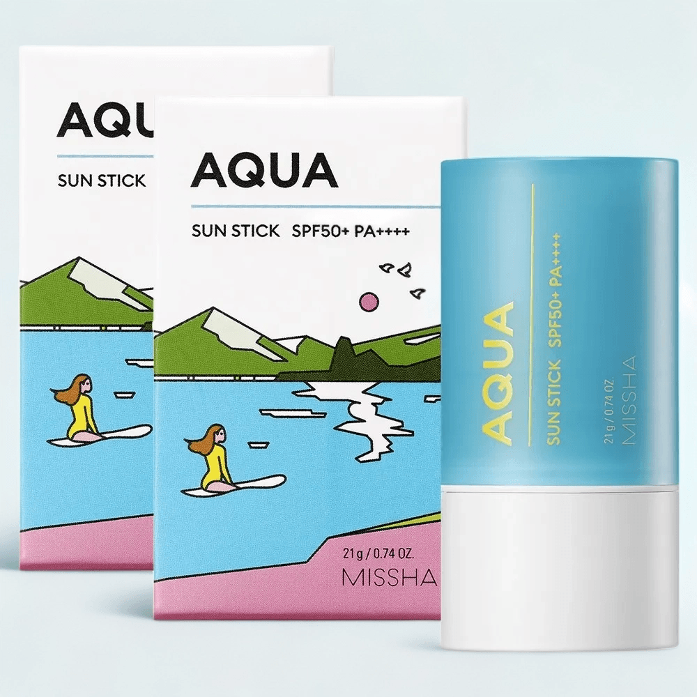 미샤 올 어라운드 세이프 블록 아쿠아 선스틱 SPF50+ PA++++, 21g, 2개 : 블리스하이